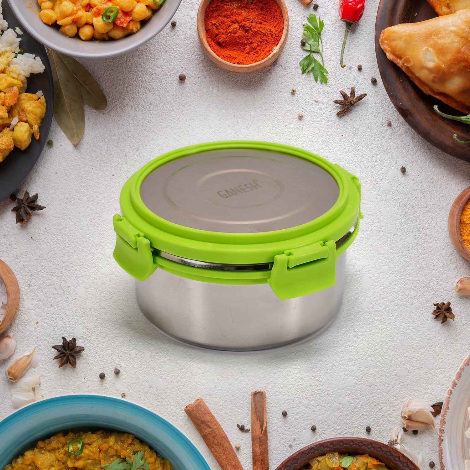 Stainless steel lunch box round Stainless steel lunch box round